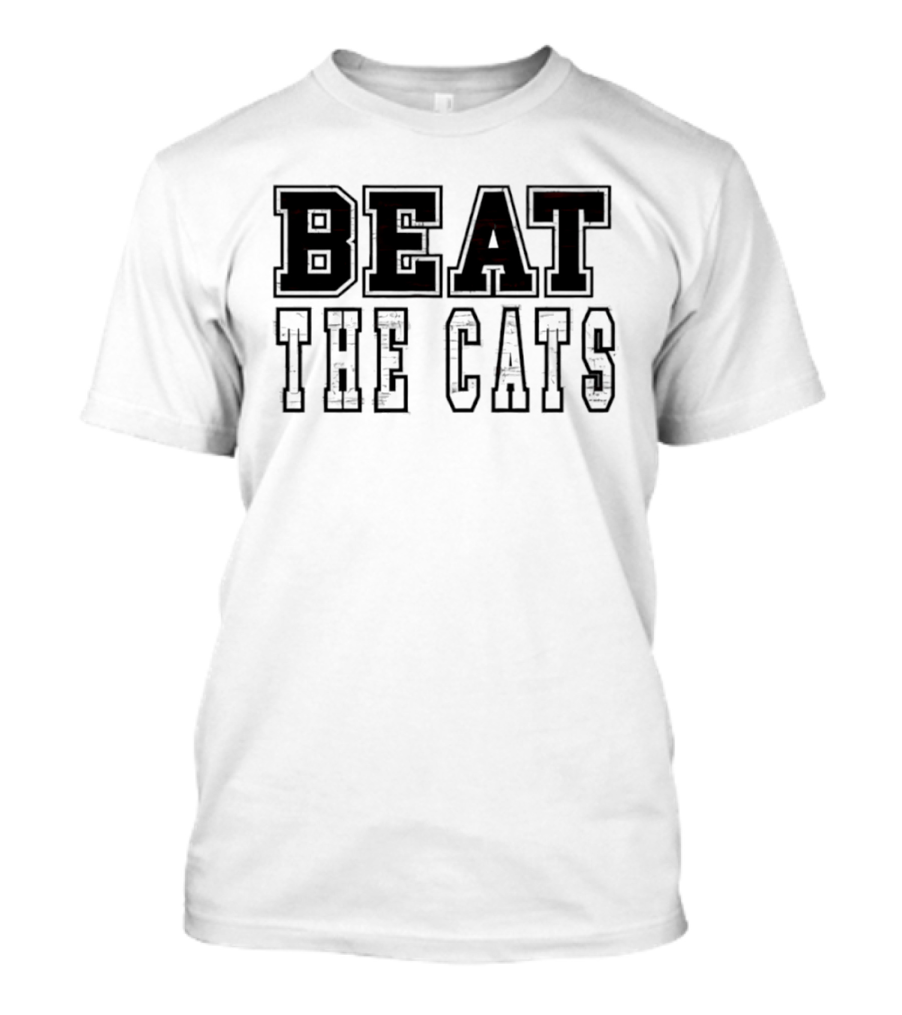 Beat The Cats Distressed Rivalry Sports T-Shirt