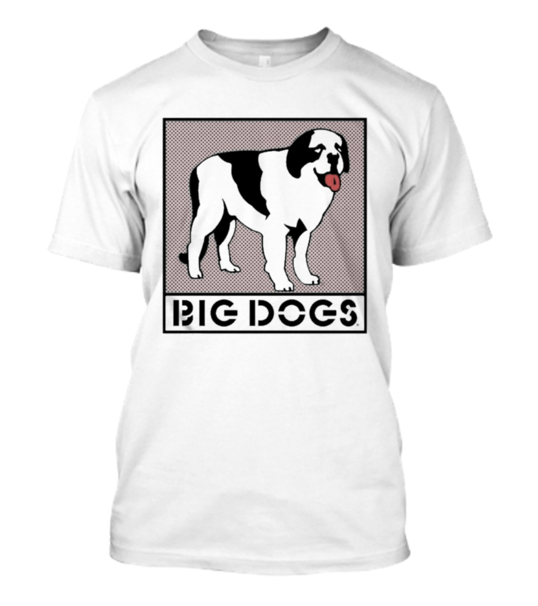 Big Dogs Saint Bernard Box Pink T-Shirt