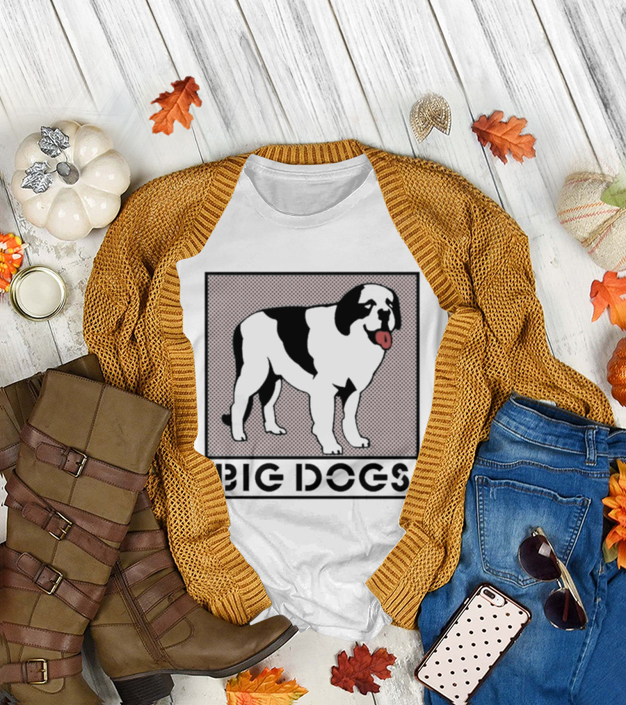 Big Dogs Saint Bernard Box Pink T-Shirt