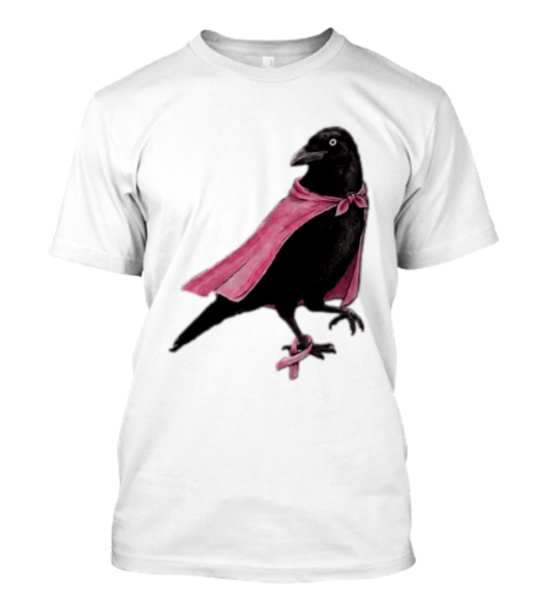 Breast Cancer Awareness Month Pink Ribbon Crow We Wear Pink In October T-Shirt