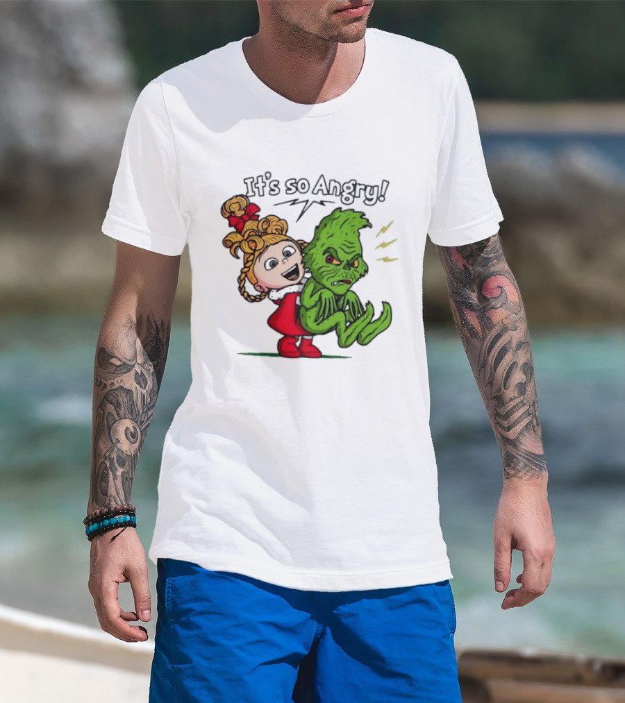 Cindy Lou Who Grinch It's So Angry Holiday Scene T-Shirt