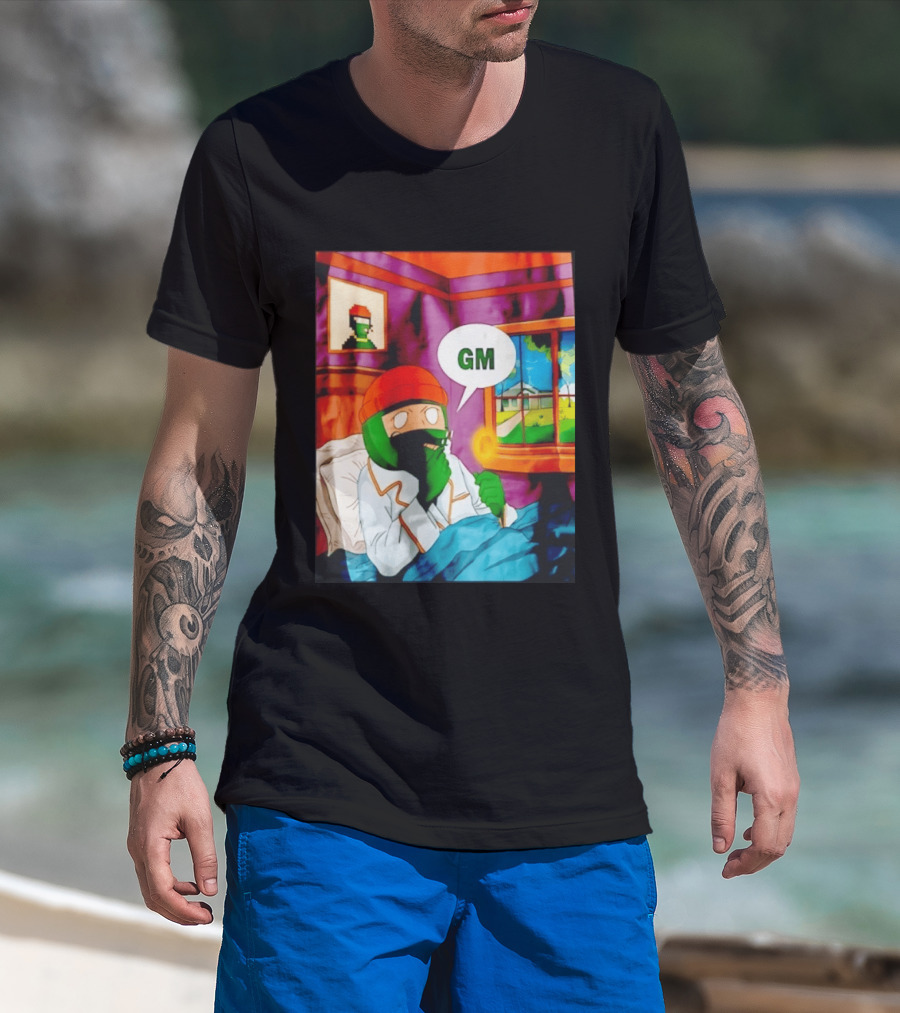 GM Crypto Morning Pepe Bitcoin Meme Blockchain T-Shirt