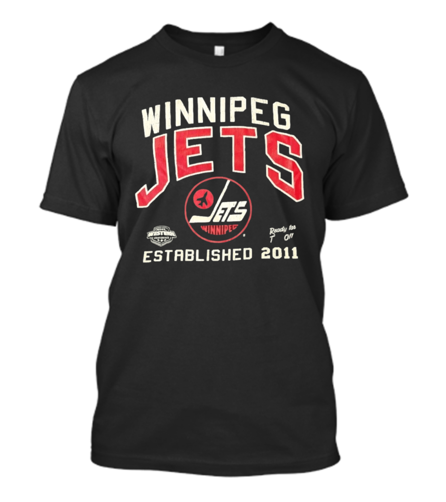 Winnipeg Jets NHL Western Conference Ready To Jet Off Established 2011 T-Shirt