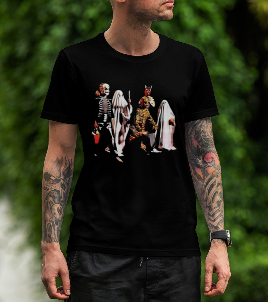 Skeleton Ghosts And Goblins Trick Or Treat Costumes For Kids Halloween T-Shirt