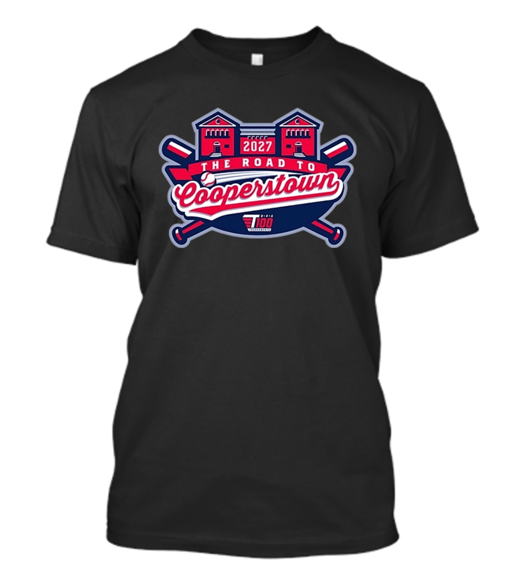 The Road To Cooperstown 2027 Baseball USA 100 T-Shirt