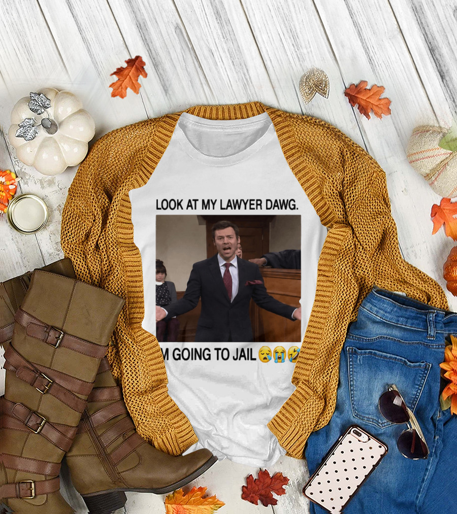 Look At My Lawyer Dawg I'm Going To Jail Crying Laughing Emojis T-Shirt