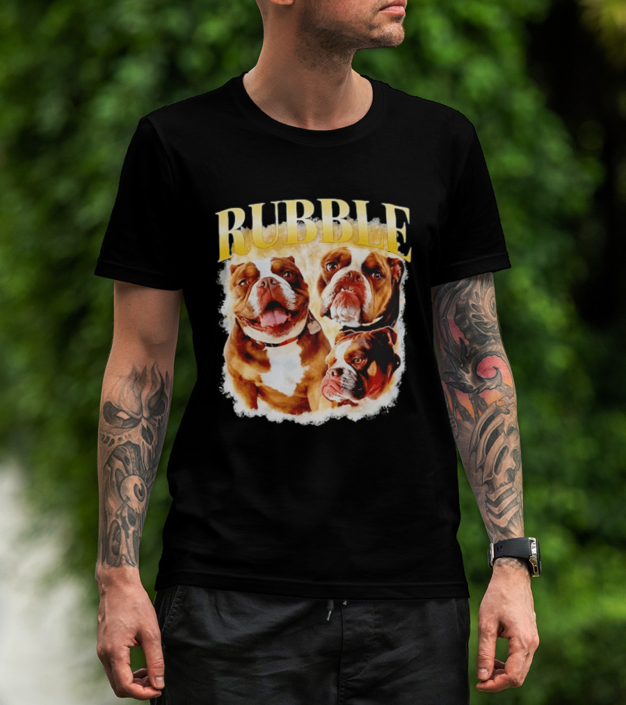 Rubble English Bulldog Dog Lover T-Shirt