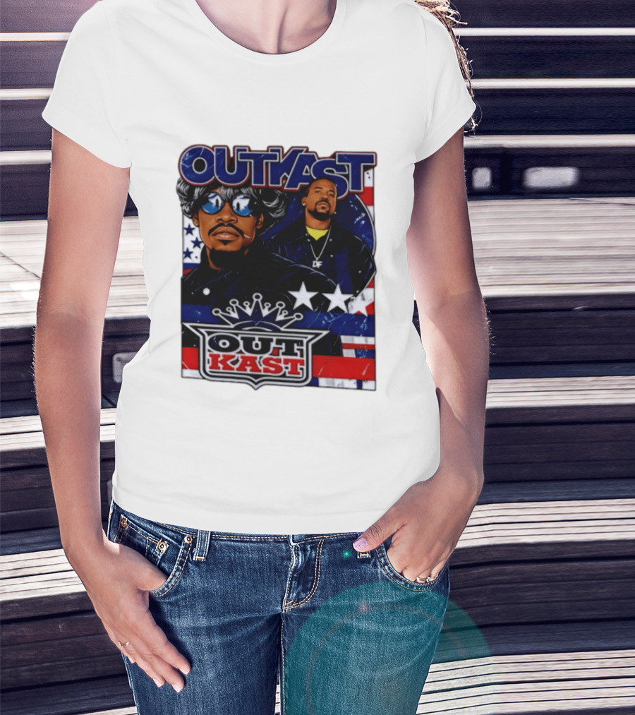 Outkast Legendary Duo Music Icon Stars And Stripes T-Shirt