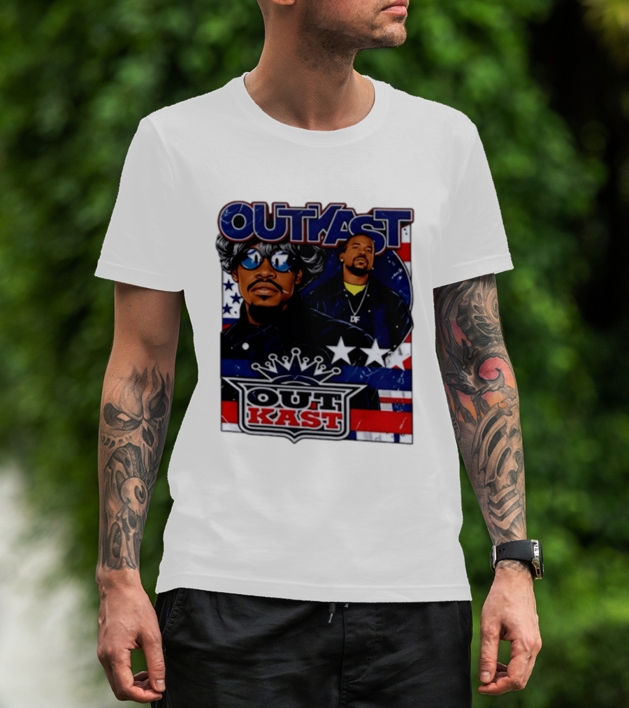 Outkast Legendary Duo Music Icon Stars And Stripes T-Shirt