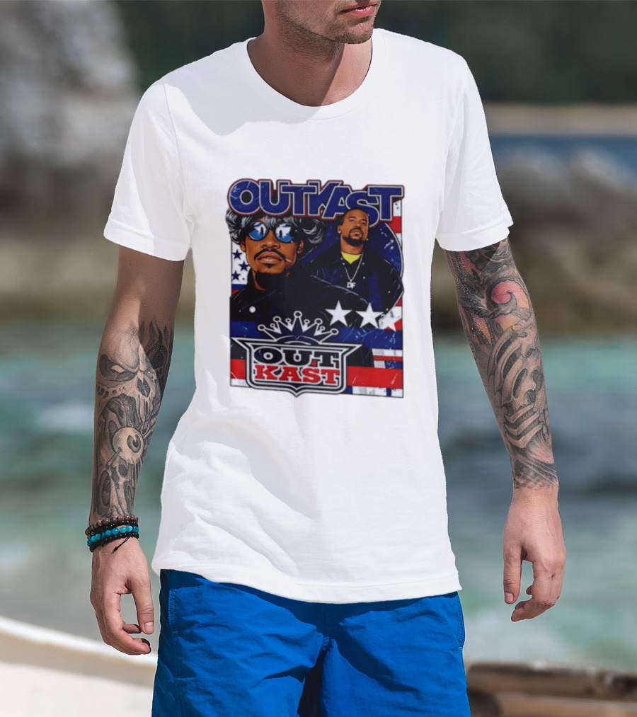 Outkast Legendary Duo Music Icon Stars And Stripes T-Shirt