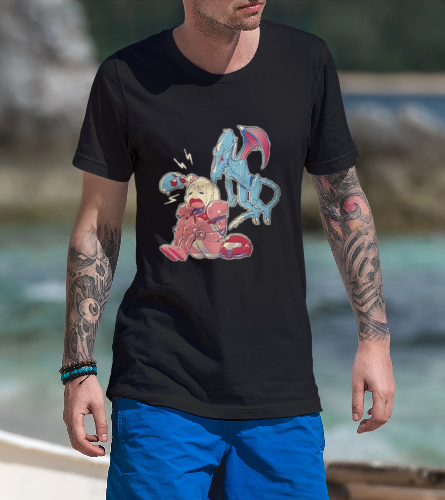 Samus Aran Metroid Bonk Cute Ridley And Chibi T-Shirt