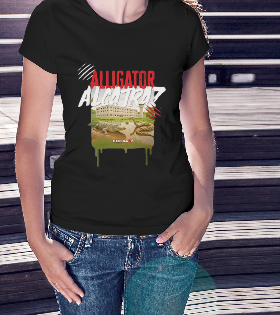 Alligator Alcatraz Florida Wildlife Scene T-Shirt