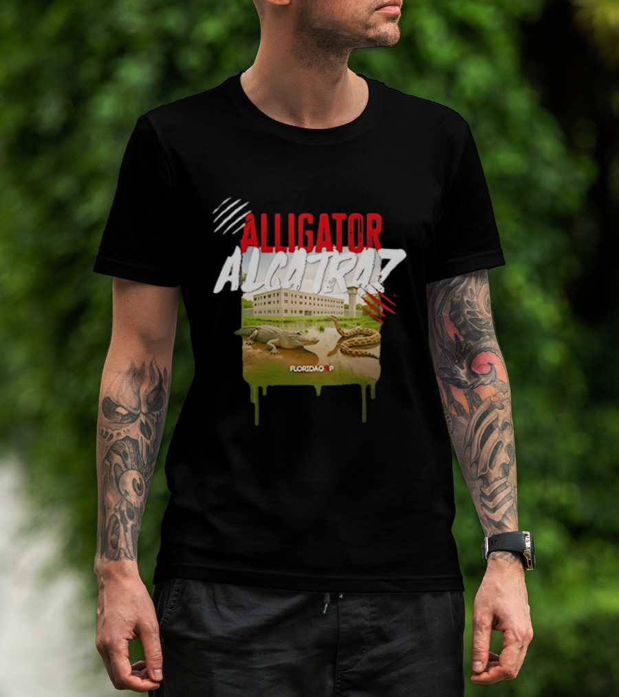 Alligator Alcatraz Florida Wildlife Scene T-Shirt