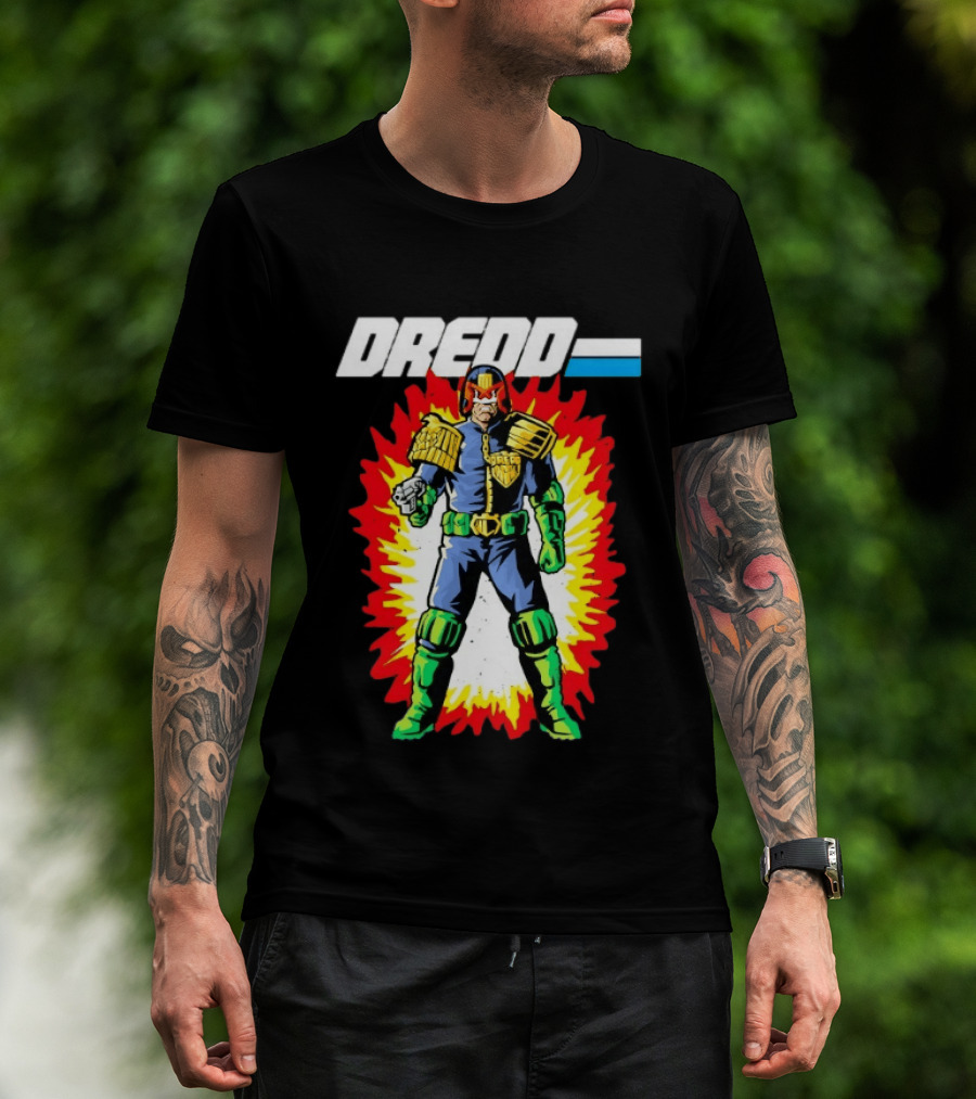 Judge Dredd 2000 AD Comic Sci Fi Hero Burst T-Shirt