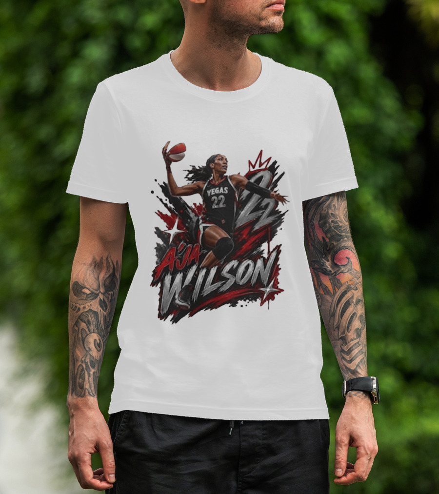 A'ja Wilson Vegas 22 Basketball Star T-Shirt