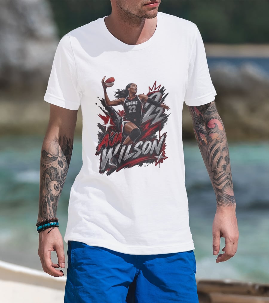 A'ja Wilson Vegas 22 Basketball Star T-Shirt