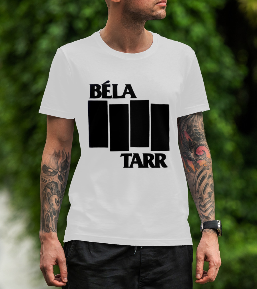 Béla Tarr Block Logo Homage Black Flag T-Shirt