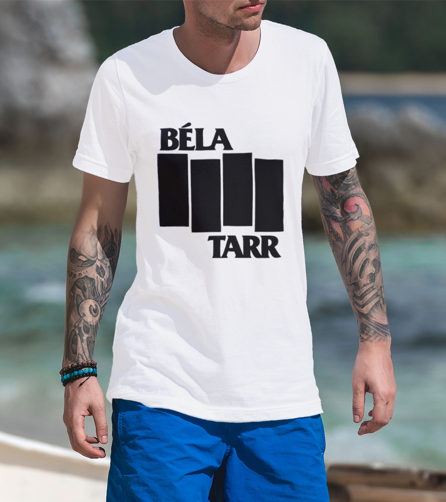 Béla Tarr Block Logo Homage Black Flag T-Shirt