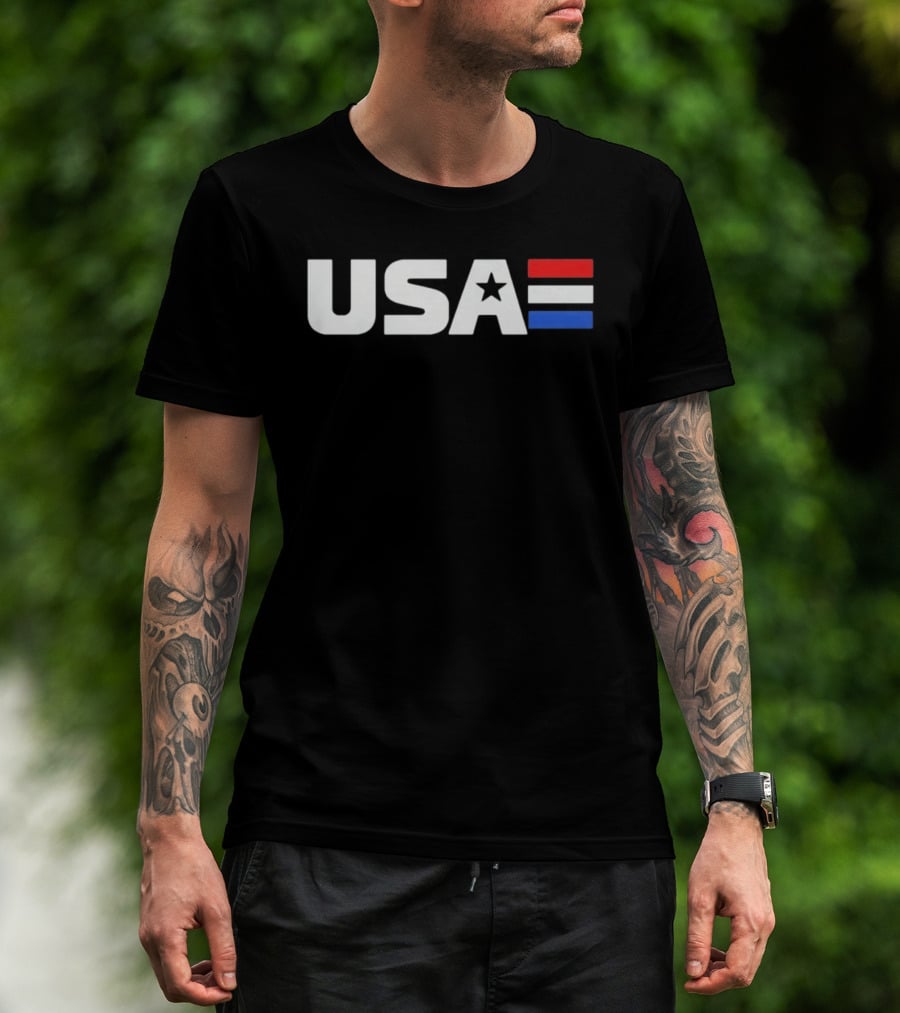 USA Star Stripes Red White And Blue Patriotic T-Shirt
