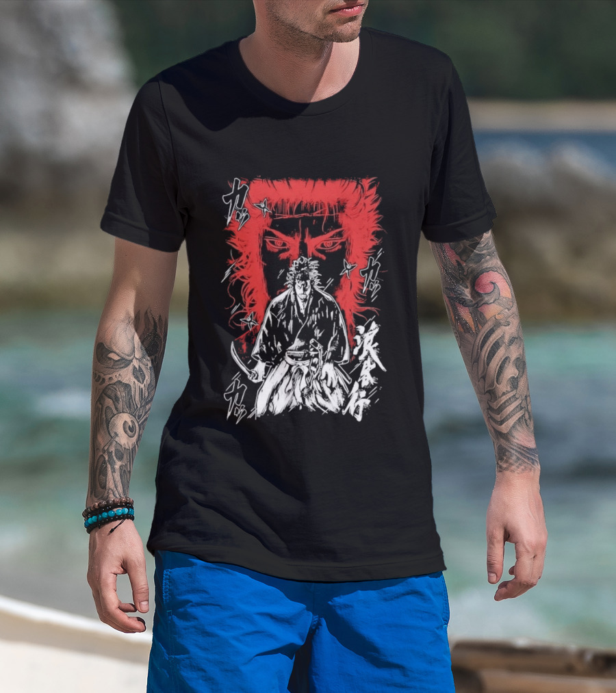 Vagabond Musashi Miyamoto Samurai Intense Manga T-Shirt