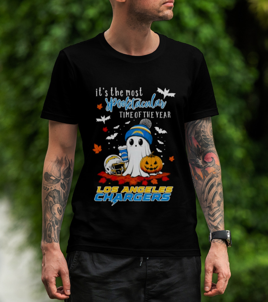 Los Angeles Chargers Most Spooktacular Time Ghost Halloween Football T-Shirt