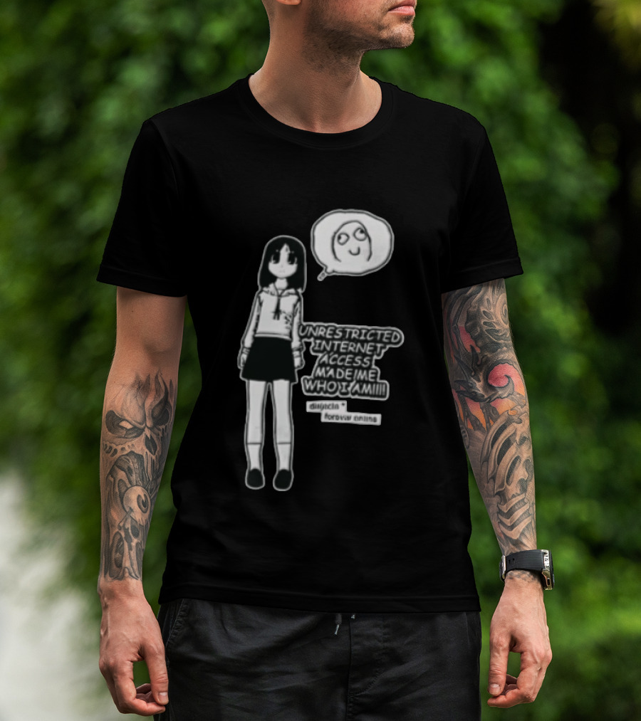 Lucky Star Kagami Hiiragi Unrestricted Internet Access Forever Anime Distincta T-Shirt