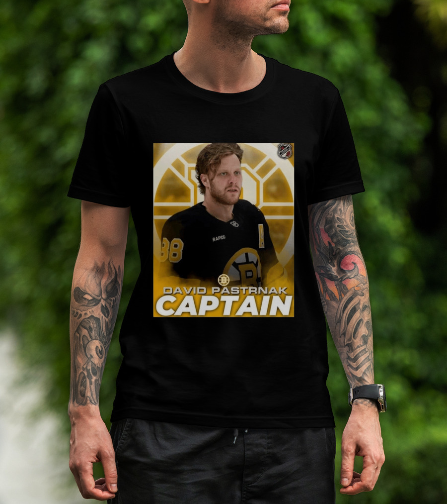 David Pastrnak Captain Boston Bruins NHL Hockey 88 T-Shirt