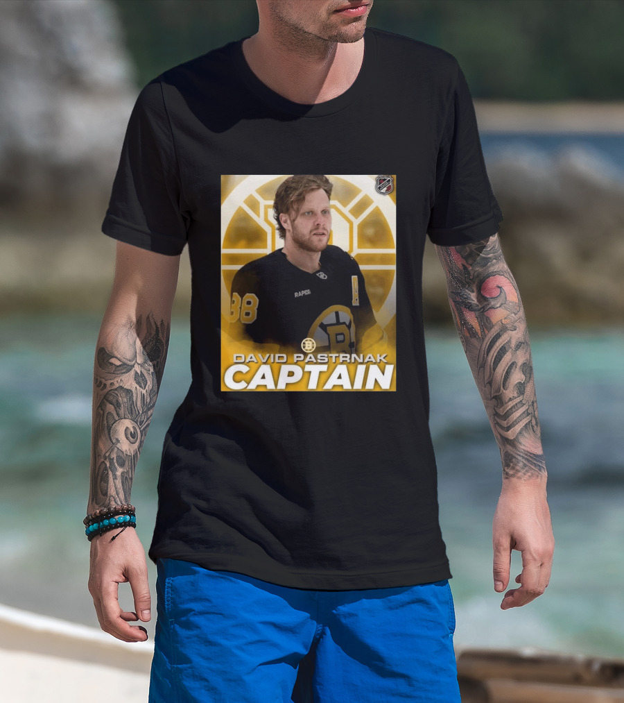 David Pastrnak Captain Boston Bruins NHL Hockey 88 T-Shirt