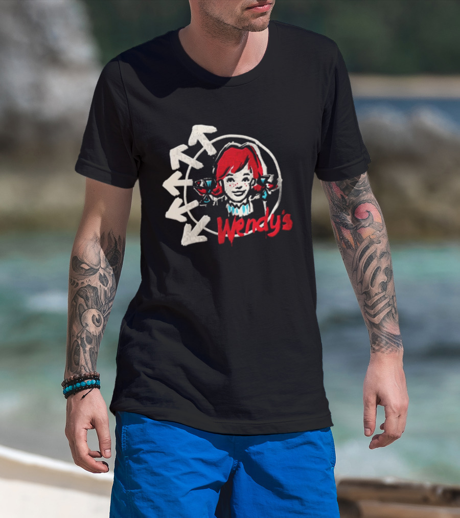 Wendy's Songs To Listen To In A Parking Lot Two Sided Bow Arrows T-Shirt
