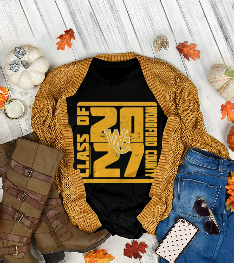 Distressed WC Class Of 2027 Woodford County T-Shirt