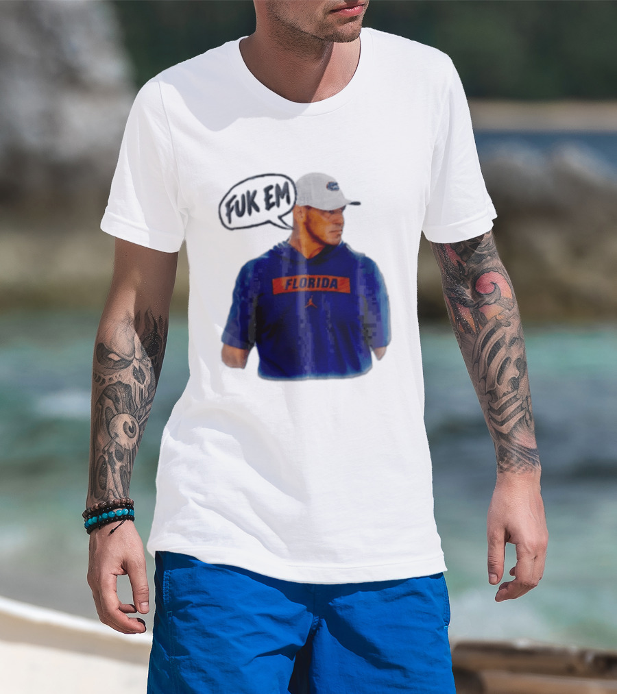 FLORIDA Coach Billy Napier Fuk Em Speech Bubble T-Shirt