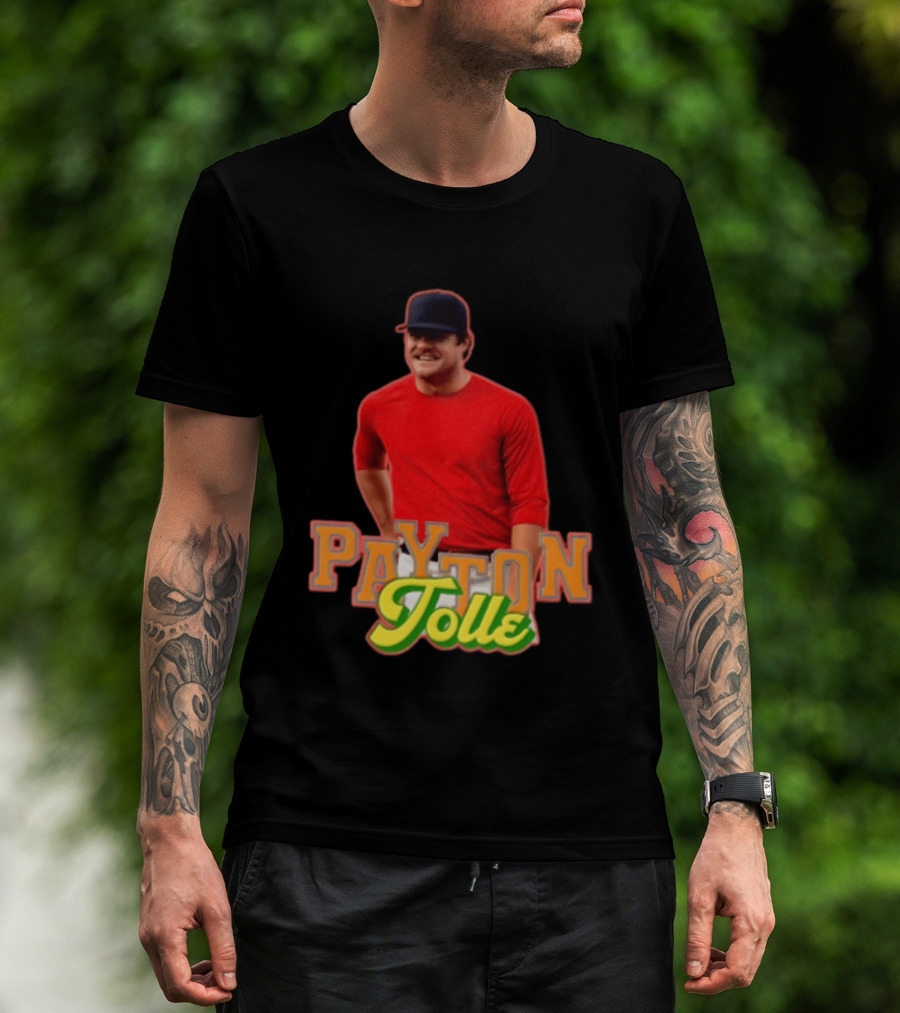 Payton Tolle Smiling Wearing Red With Baseball Cap T-Shirt