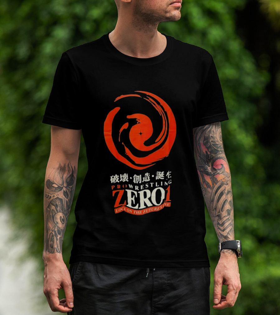 Pro Wrestling Zero1 Lock On The Future's One Breaking Creativity Birth T-Shirt