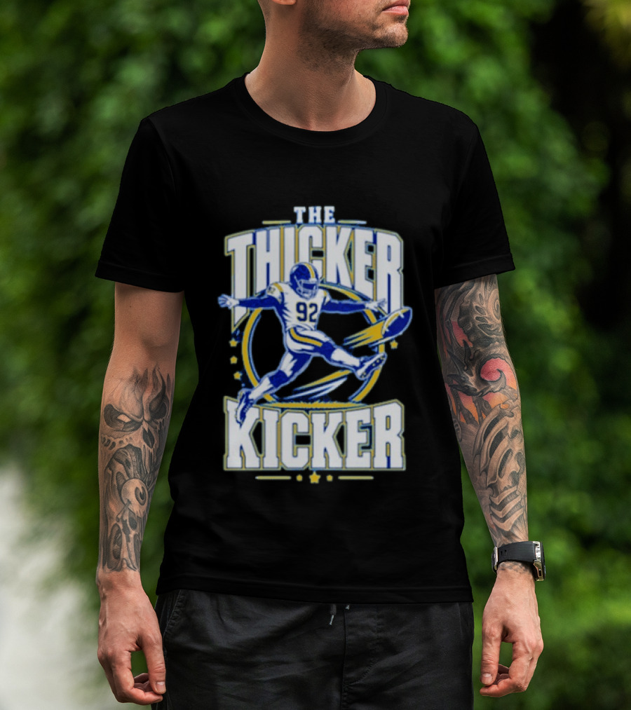 Harrison Mevis The Thiccer Kicker LA Rams #92 Football T-Shirt