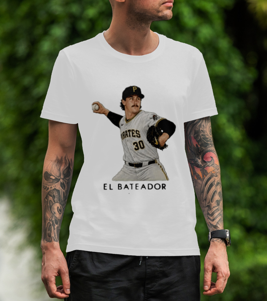Pittsburgh Pirates Paul Skenes El Bateador Pitcher 30 MLB Baseball T-Shirt