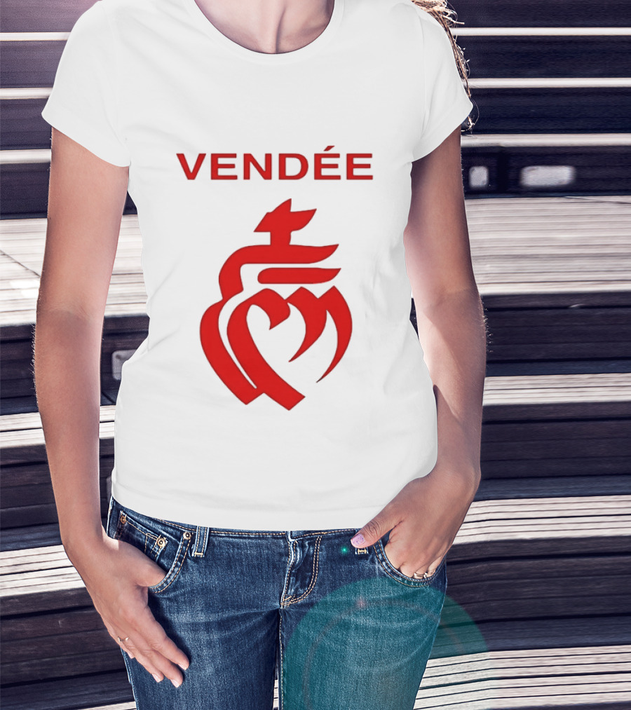 Vendée Sacred Heart Emblem France T-Shirt