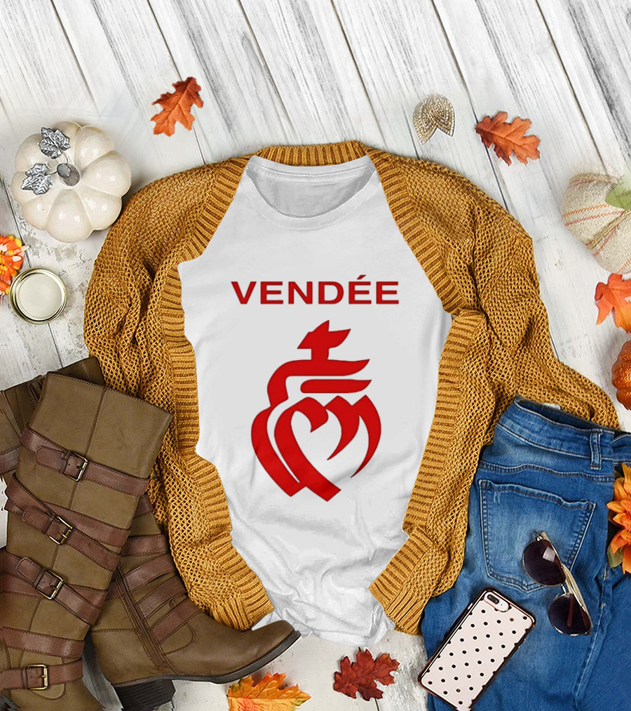 Vendée Sacred Heart Emblem France T-Shirt