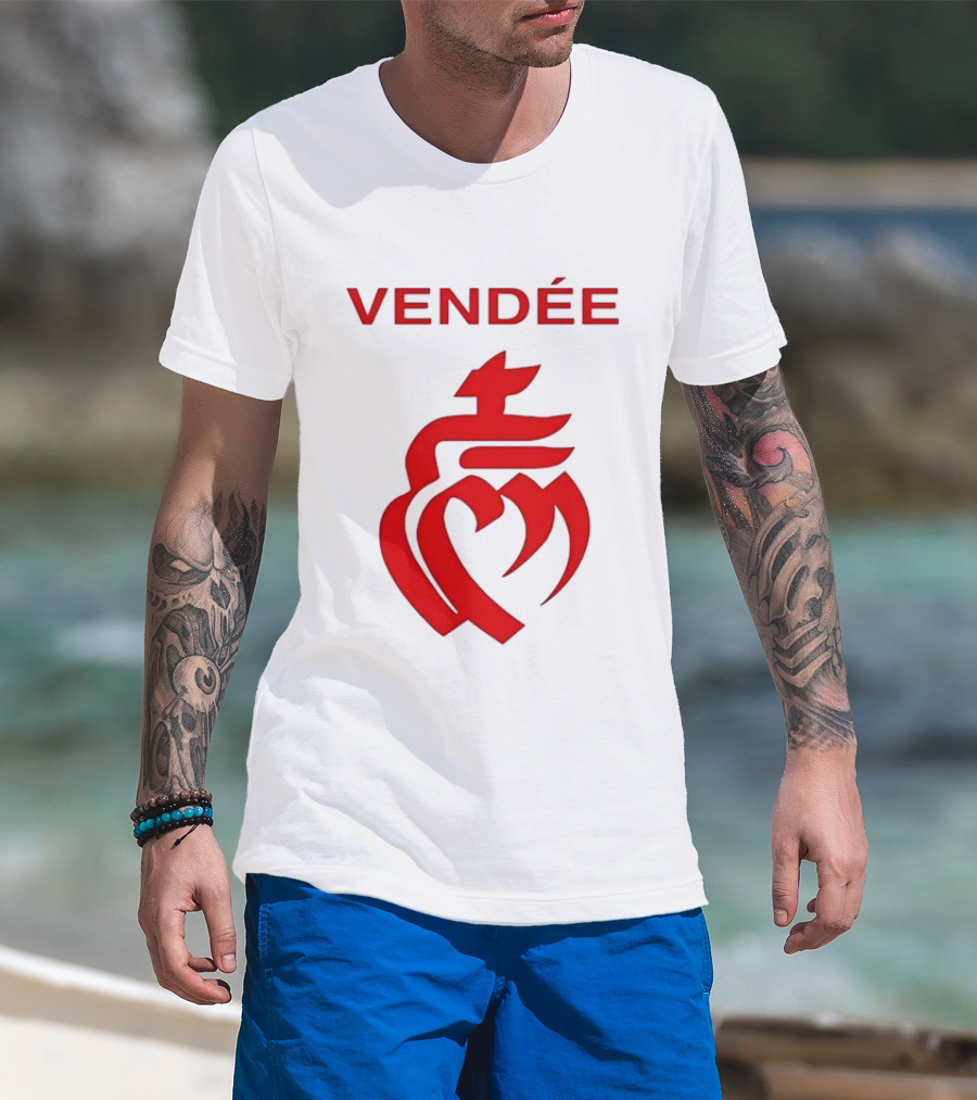 Vendée Sacred Heart Emblem France T-Shirt