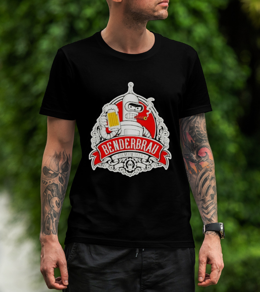 Benderbrau Premium Beer Futurama Bender T-Shirt