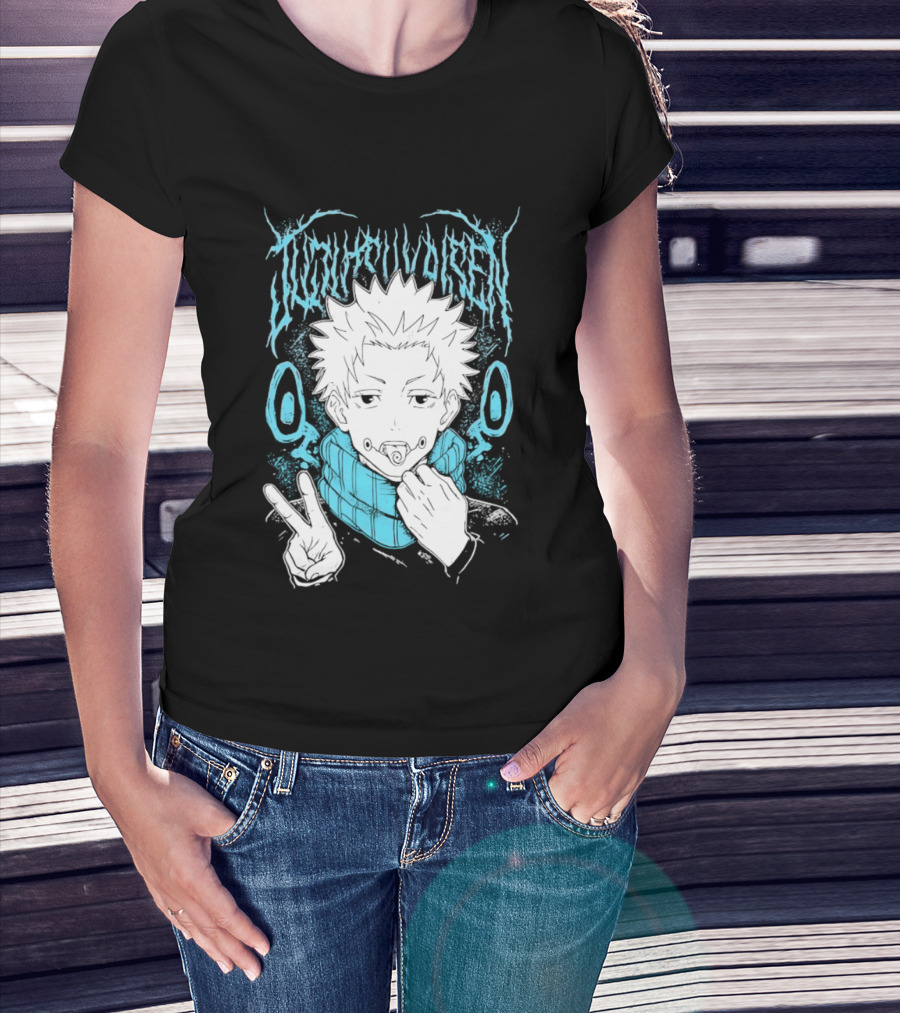 Jujutsu Kaisen Yuji Itadori Anime Manga Peace Sign T-Shirt