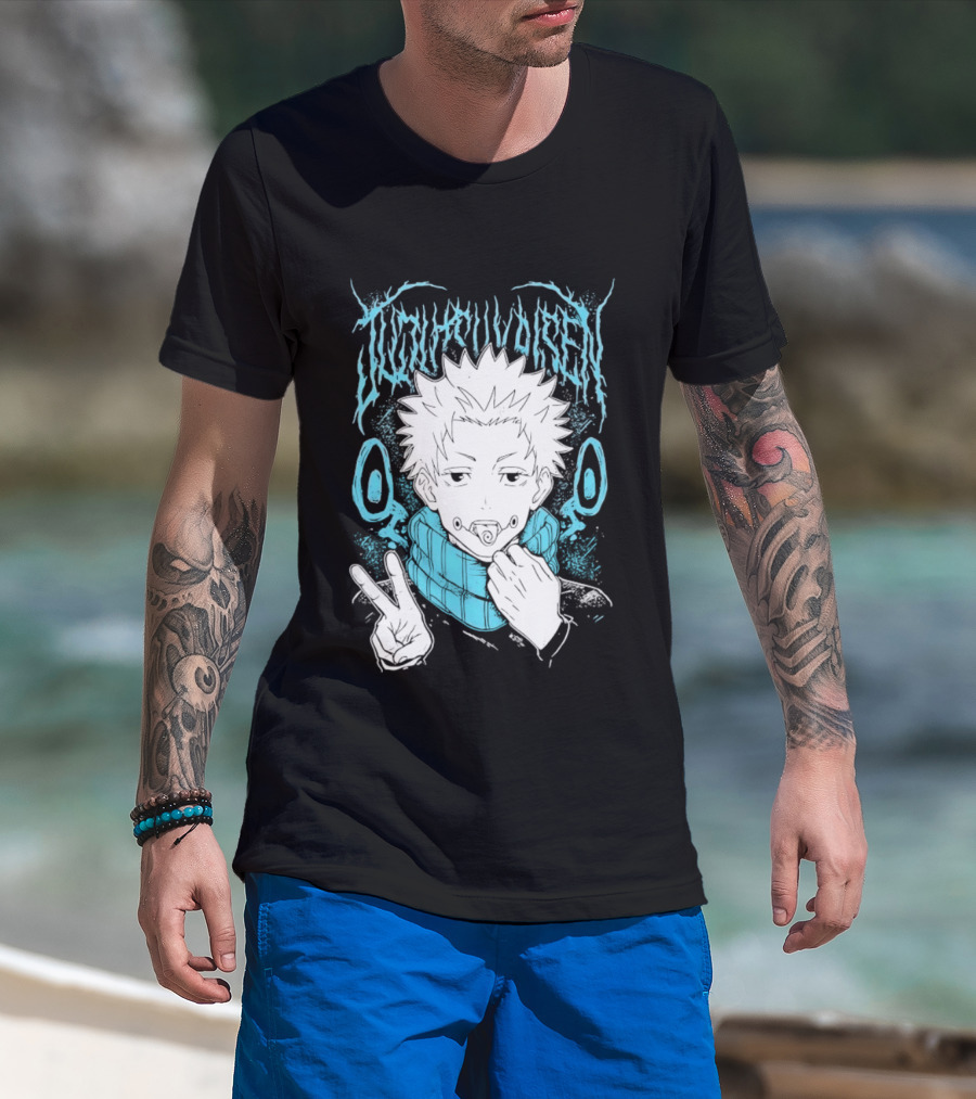 Jujutsu Kaisen Yuji Itadori Anime Manga Peace Sign T-Shirt