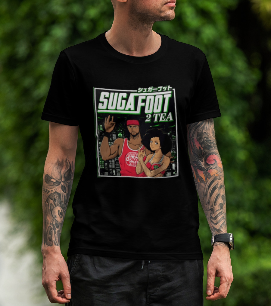 Sugafoot 2 TEA Anime Duga Man With Dreadlocks Woman With Afro T-Shirt