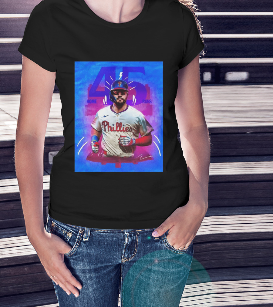 Kyle Schwarber 45 Home Runs Phillies MLB Leaderboard Season T-Shirt