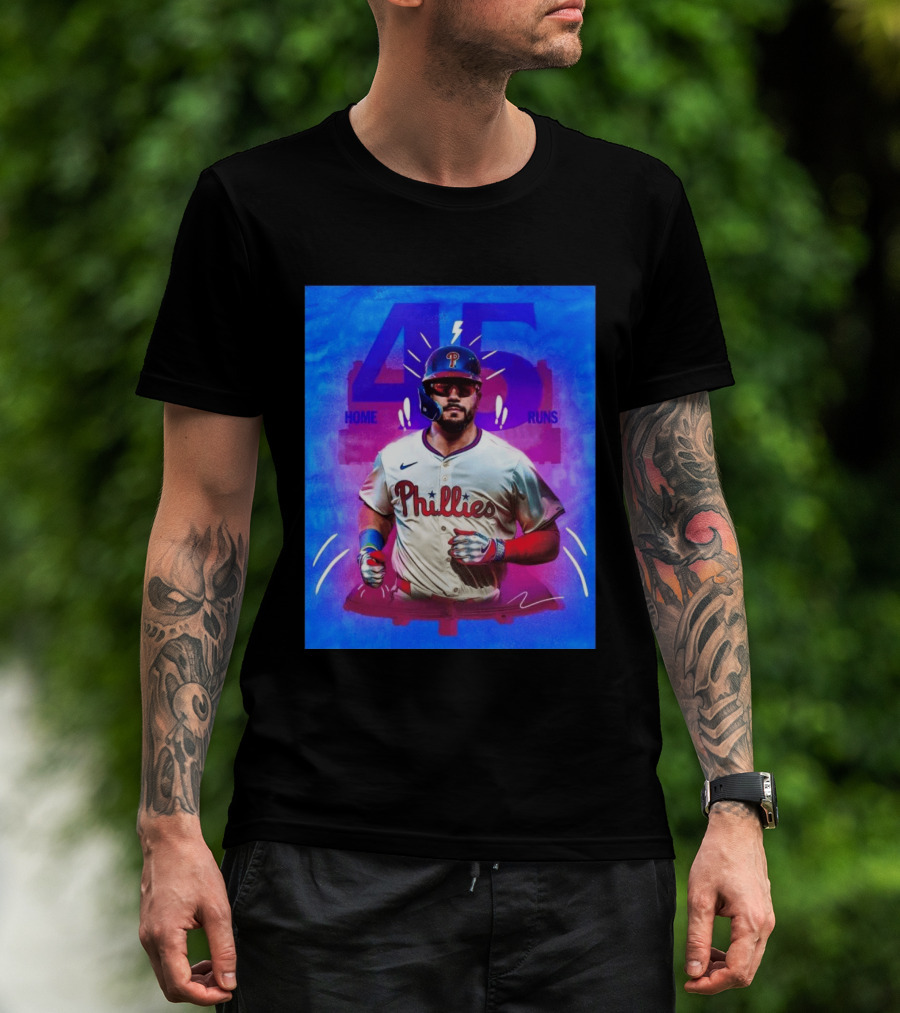 Kyle Schwarber 45 Home Runs Phillies MLB Leaderboard Season T-Shirt