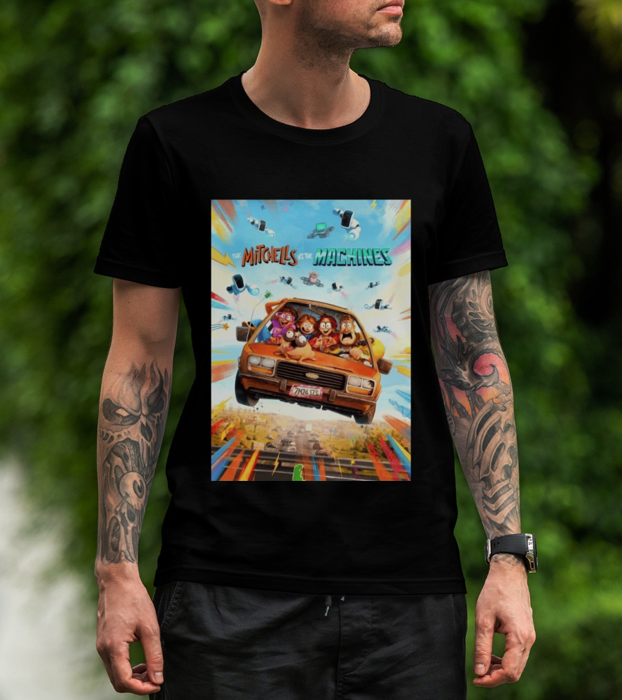 The Mitchells Vs The Machines Animated Family Adventure Robot Chaos T-Shirt