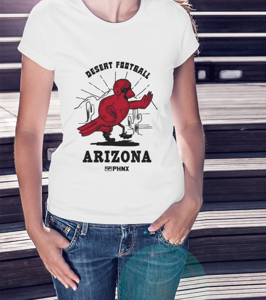 Arizona Desert Football PHNX Bird Cactus Sports T-Shirt