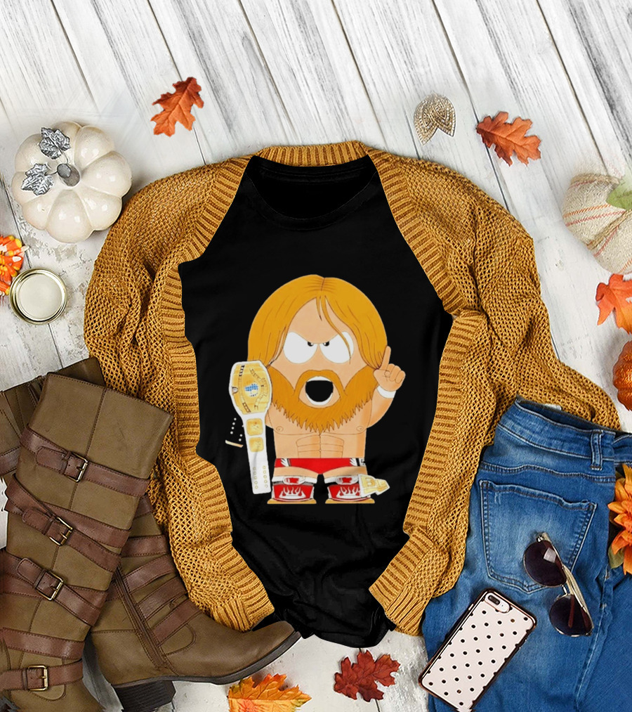 Daniel Bryan Parody Cartoon WWE Champion Belt T-Shirt