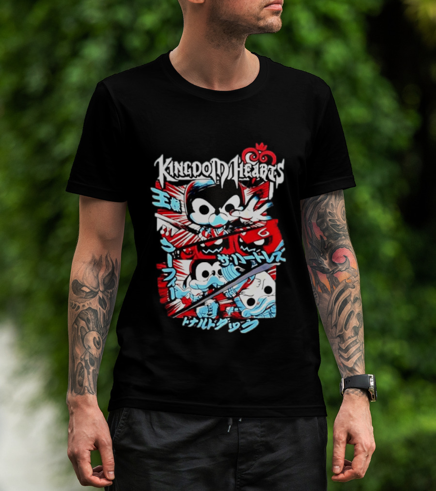 Kingdom Hearts Mickey Mouse Goofy Donald Duck Manga T-Shirt