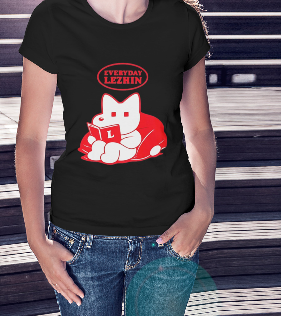 Everyday Lezhin Reading Webtoon Relaxing Cartoon Character With Book T-Shirt