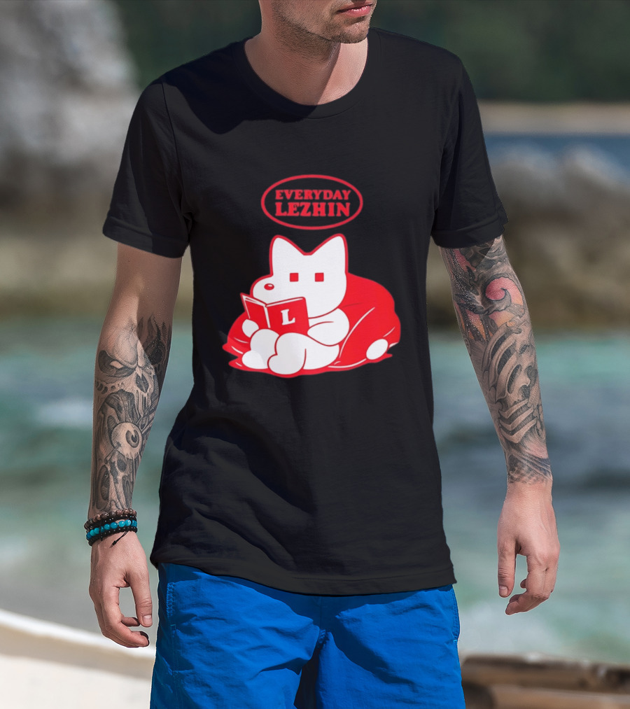 Everyday Lezhin Reading Webtoon Relaxing Cartoon Character With Book T-Shirt